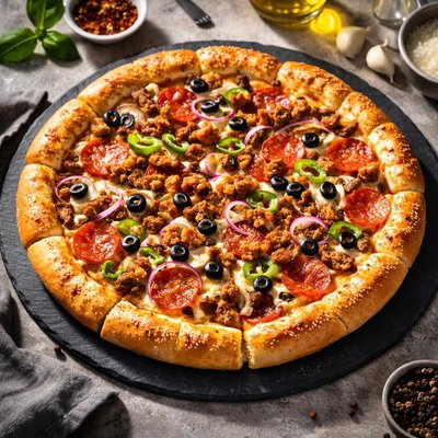 Pizza hut super supreme tgin crust