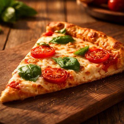 Fatia de pizza margherita