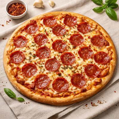 Pizza perfect pepperoni thin base pizza