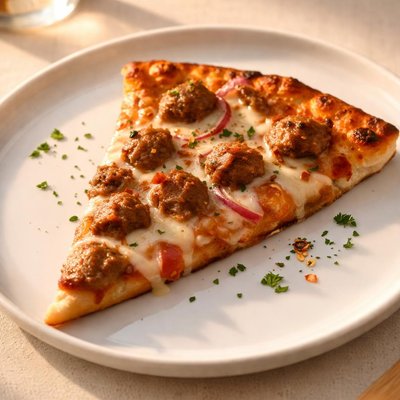 Pizza sausage slice