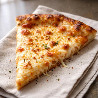Pizza slice with cheese