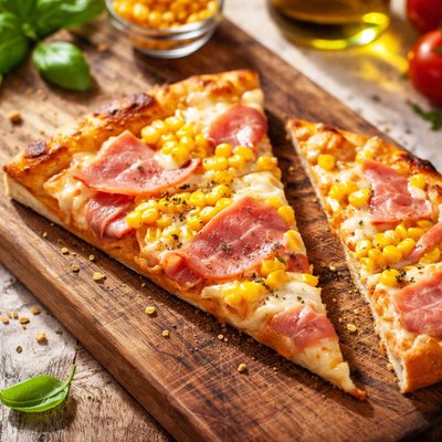 玉米火腿披萨片