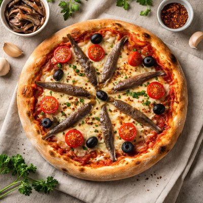 Pizza with anchovies