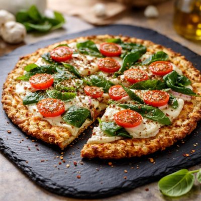 Pizza with cauliflower crust