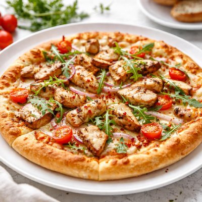 Pizza with chicken
