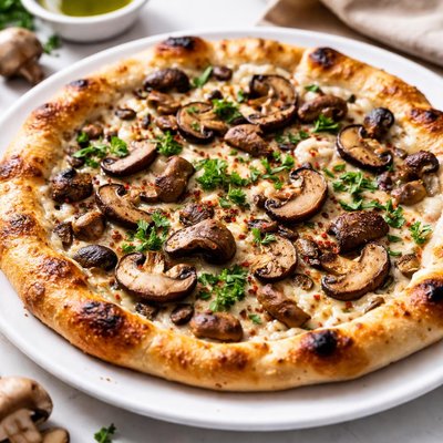 Pizza with mushrooms