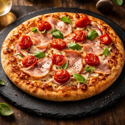 火鸡火腿番茄比萨
