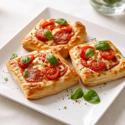 Pizzetta con pasta sfoglia