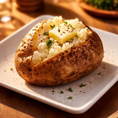 Plain baked potato