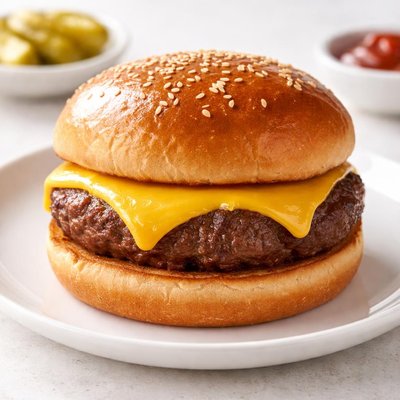 Plain cheeseburger