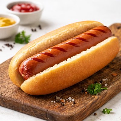 Plain hot dog