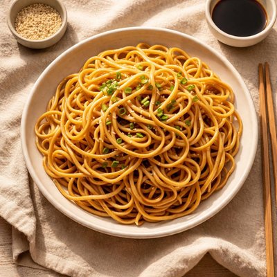 Plain lo mein noodles