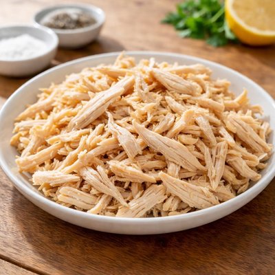 Plain shredded chicken