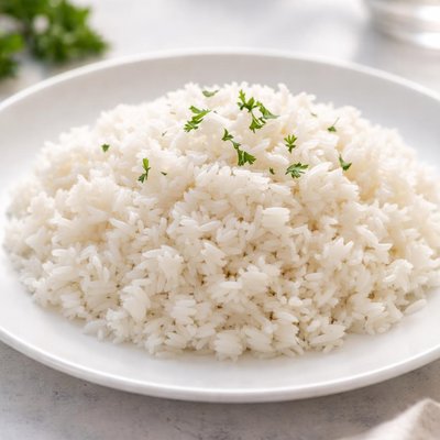 Plain white rice