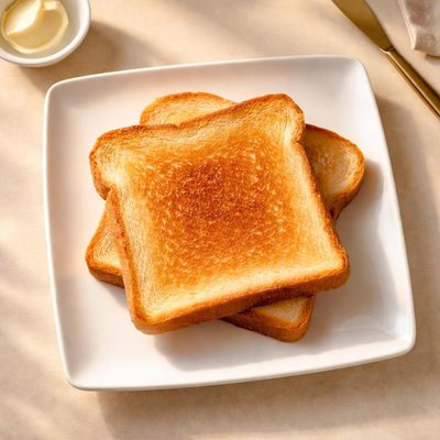 Plain white toast