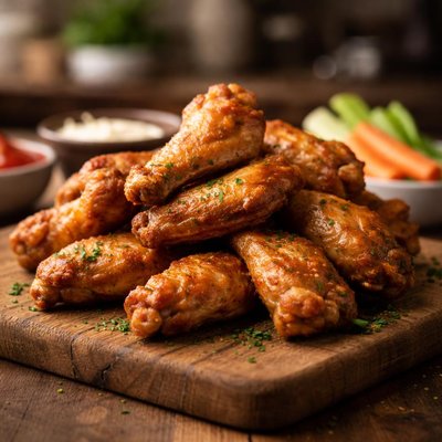 Plane chicken wings