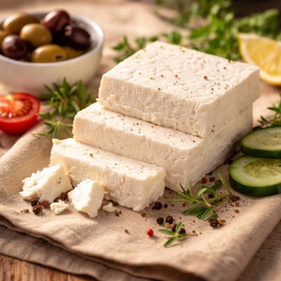 Plant-based greek cheese