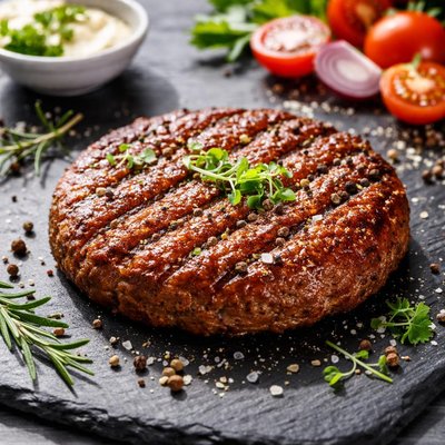 Plant based burger patty