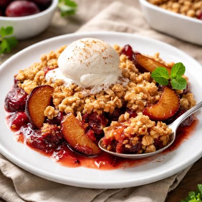 Plum crumble