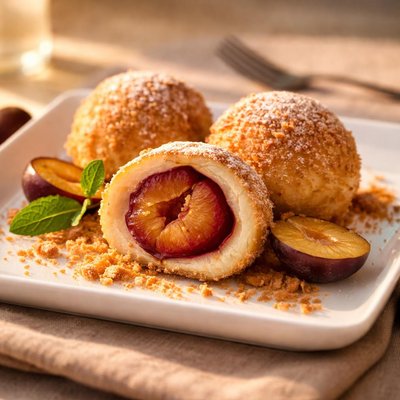 Plum dumplings