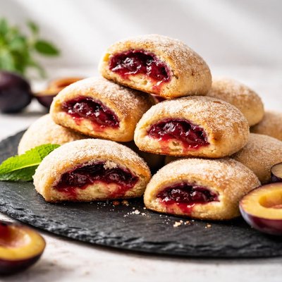 Plum filled biscuits