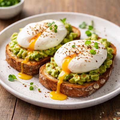Poached eggs on toast