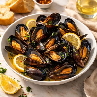 mejillones escalfados