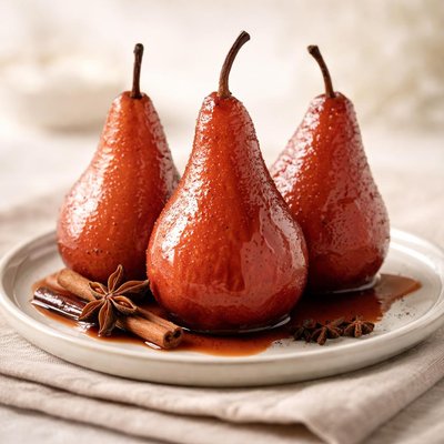 Poached pears