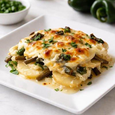 Poblano potato gratin
