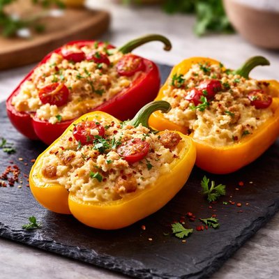 Poivrons farcis fromage