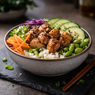 Poke bowl chicken