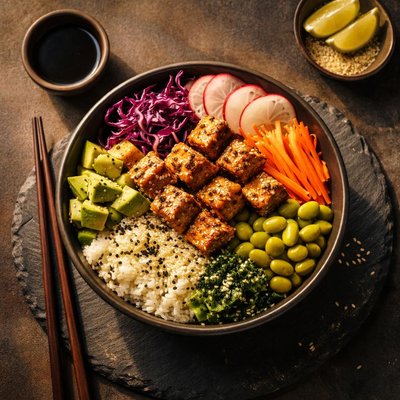 Poke bowl tofu