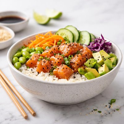 Poke rice bowl