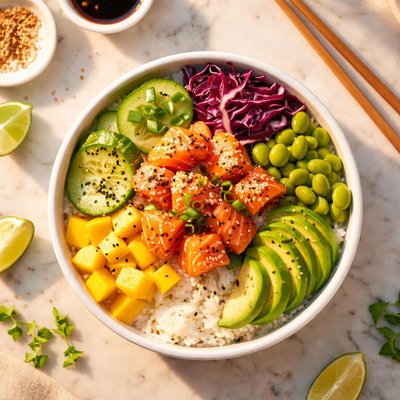 Poke salmon