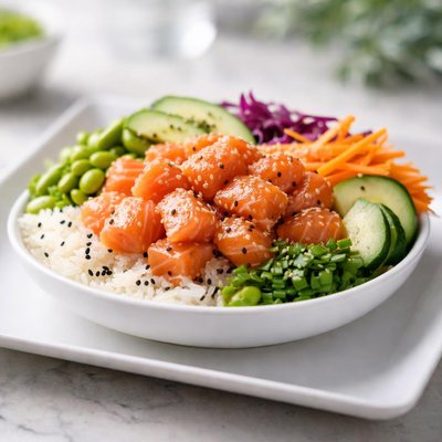 Poke salmon bowl