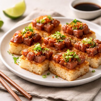 Poke with crispy rice