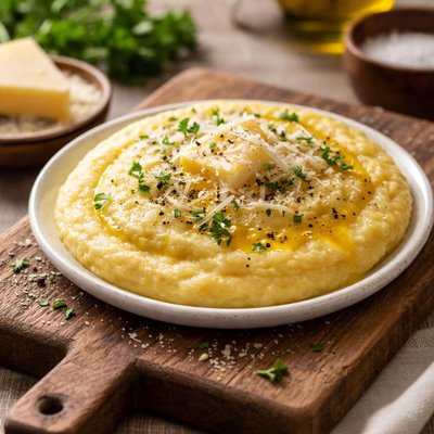 Polenta with parmesan cheese