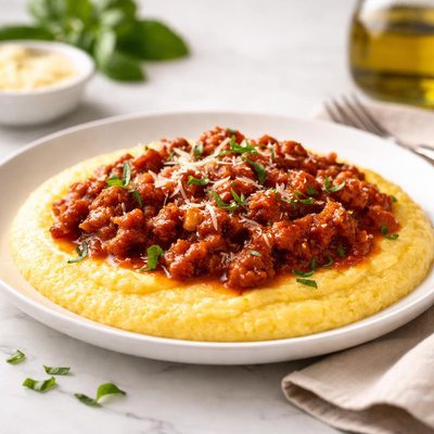 Polenta with tomato sauce