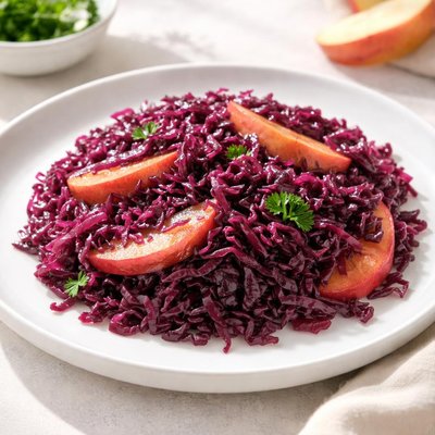 Polish red cabbage and apple