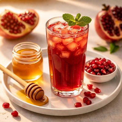 Pomegranate juice with honey