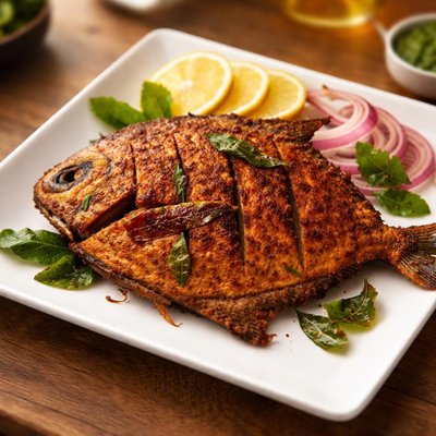 Pomfret fish fry