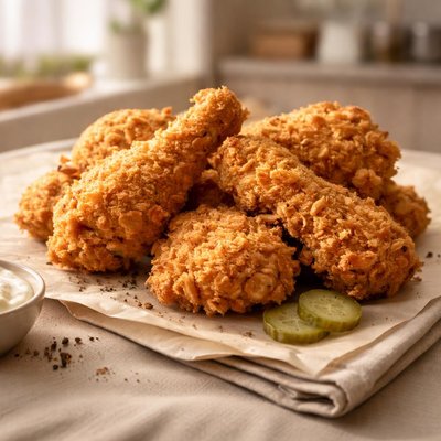 Popeyes fries chicken