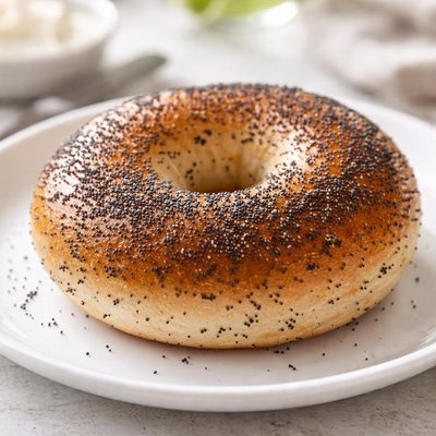 Poppy seed bagel