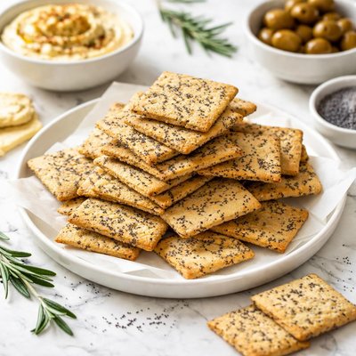 Poppy seed crackers