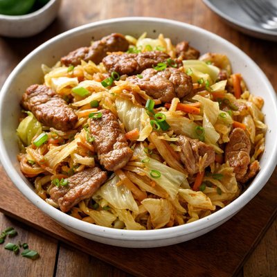 Pork and cabbage