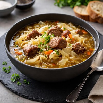 Pork and cabbage soup