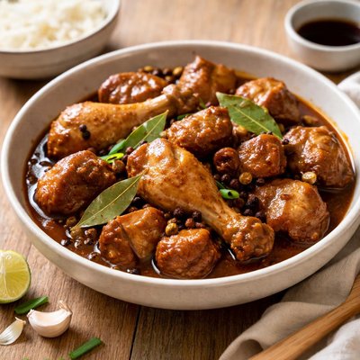 Pork and chicken adobo