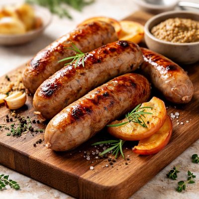 Pork and cider sausages
