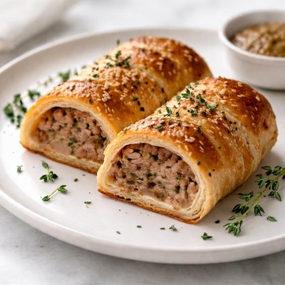 Pork and thyme sausage roll