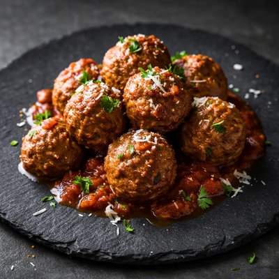 Pork and veal meatball